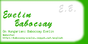 evelin babocsay business card